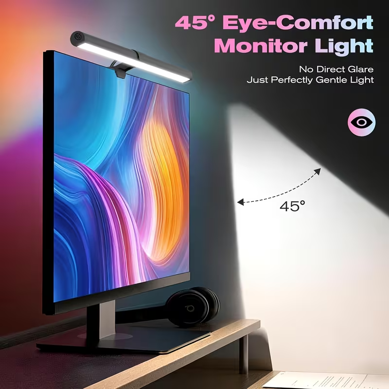 Colour Changing Bulb - USB-aangedreven LED-monitorlichtbalk, RGB-kleurveranderende hangende schermlamp, traploos
