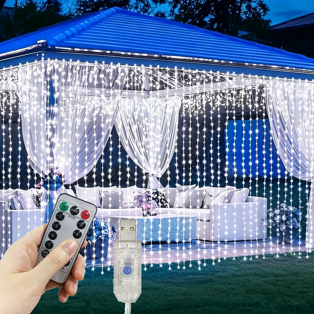 Fairy Light Curtain - 3/4/6m Fairy Lamp met 8 standen