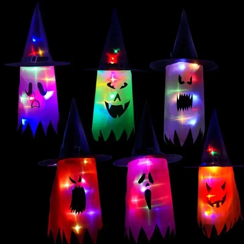 Led Lighting Decor - 1PC Halloween Heksenhoed Kleurrijke Light Up