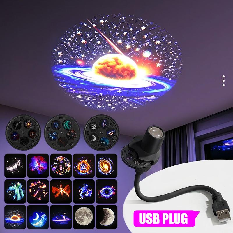 Led Lighting Decor - 【K】Romantisch LED Sterrenhemel Nachtlampje USB-aangedreven Galaxy