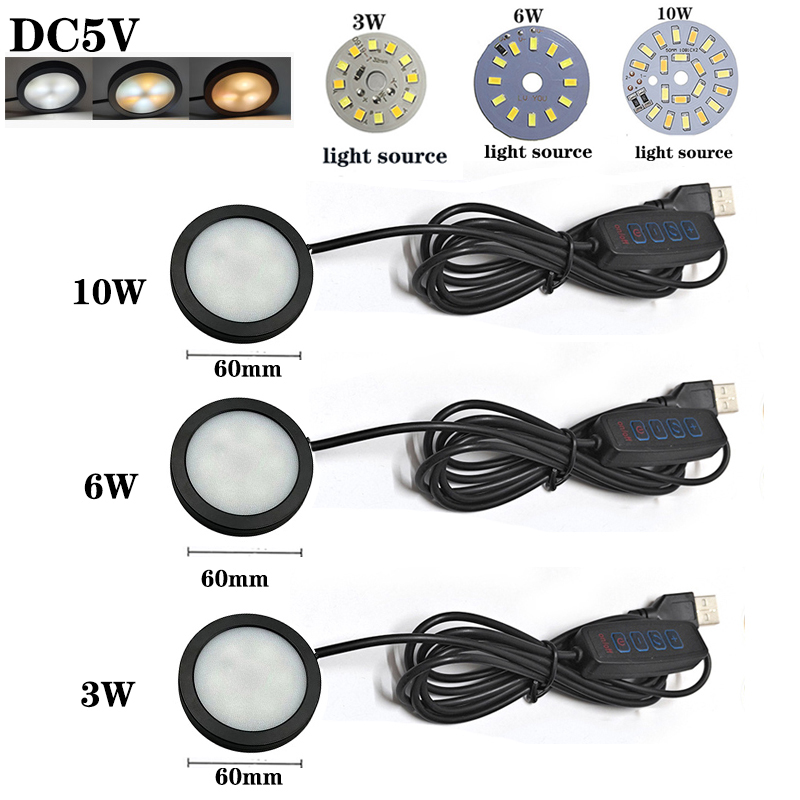 Colour Changing Bulb - USB DC5V LED Dimbare Onderkastverlichting 3W