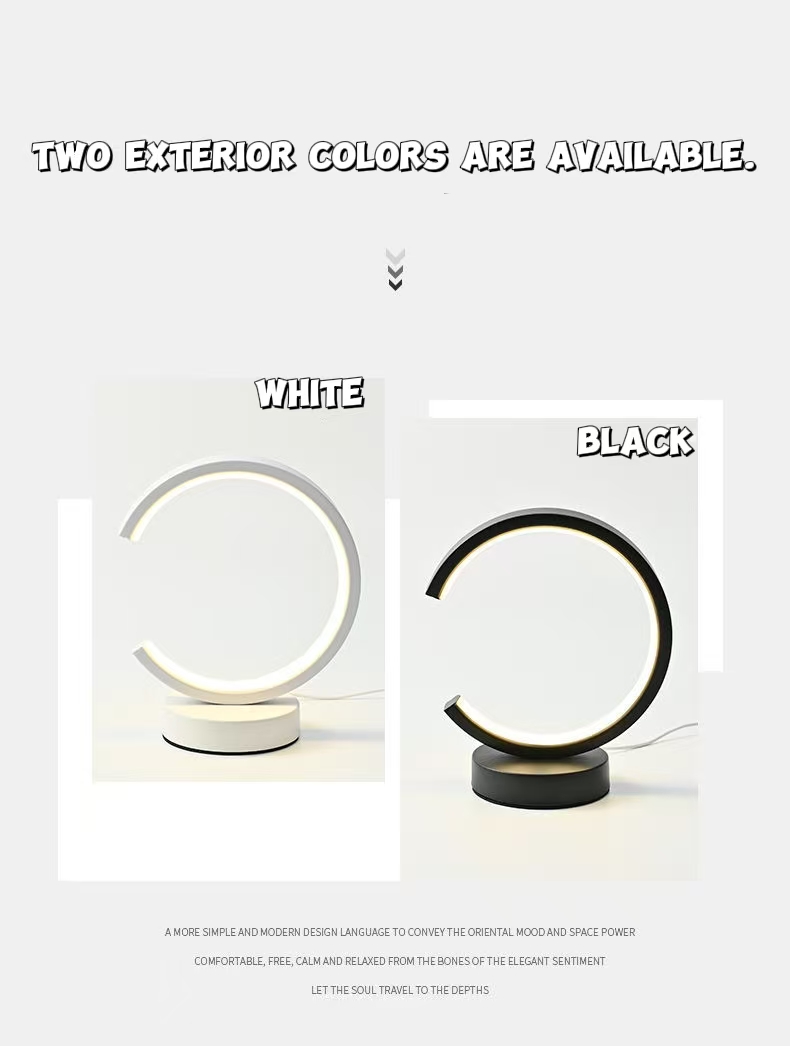 Lighting Decor Living Room - 20CM LED Eenvoudige Ronde Ring Tafellamp