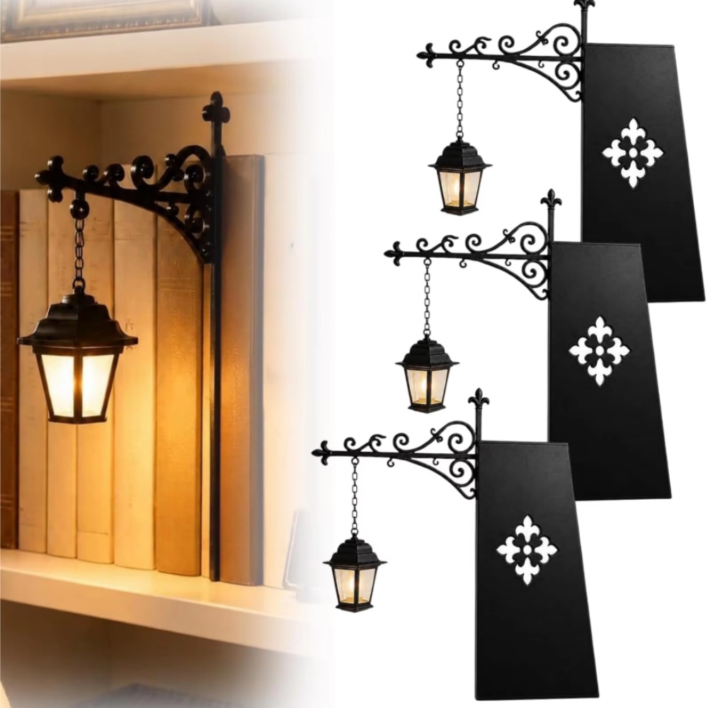 Led Lighting Decor - Bibliotheeklantaarn Decoratieve boekenplankverlichting Retro bibliotheeklantaarn Boekenplanklamp