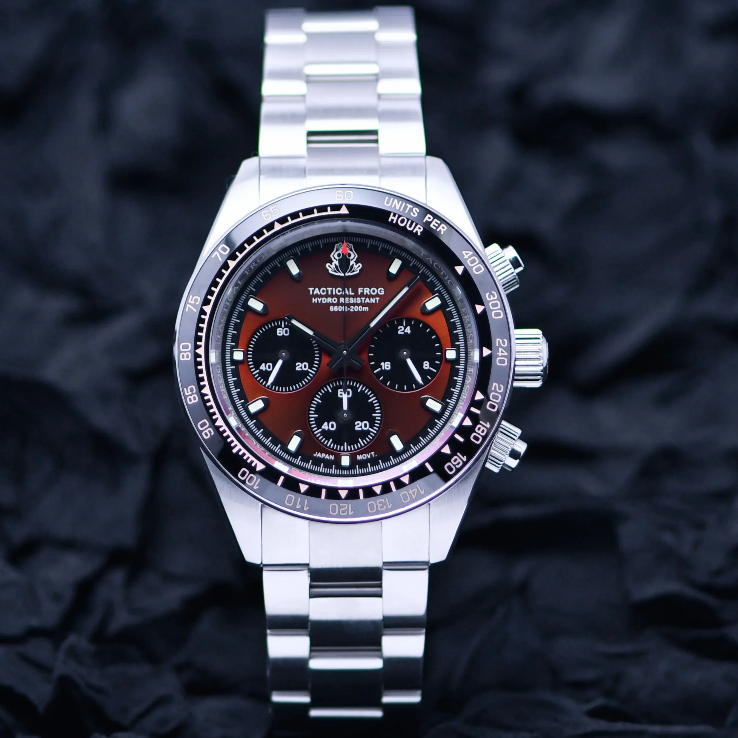 Lantern Paper Solar - Tactische Kikker 41mm heren Timing Horloge