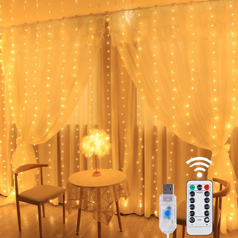 Fairy Light Curtain - Usb Led Gordijn String Licht Kerst