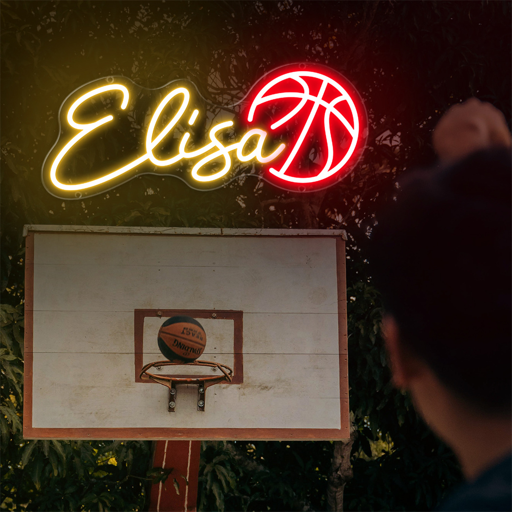 Neon Sign Custom Led - Aangepaste basketbal neonreclame USB-aangedreven verstelbare LED-helderheid
