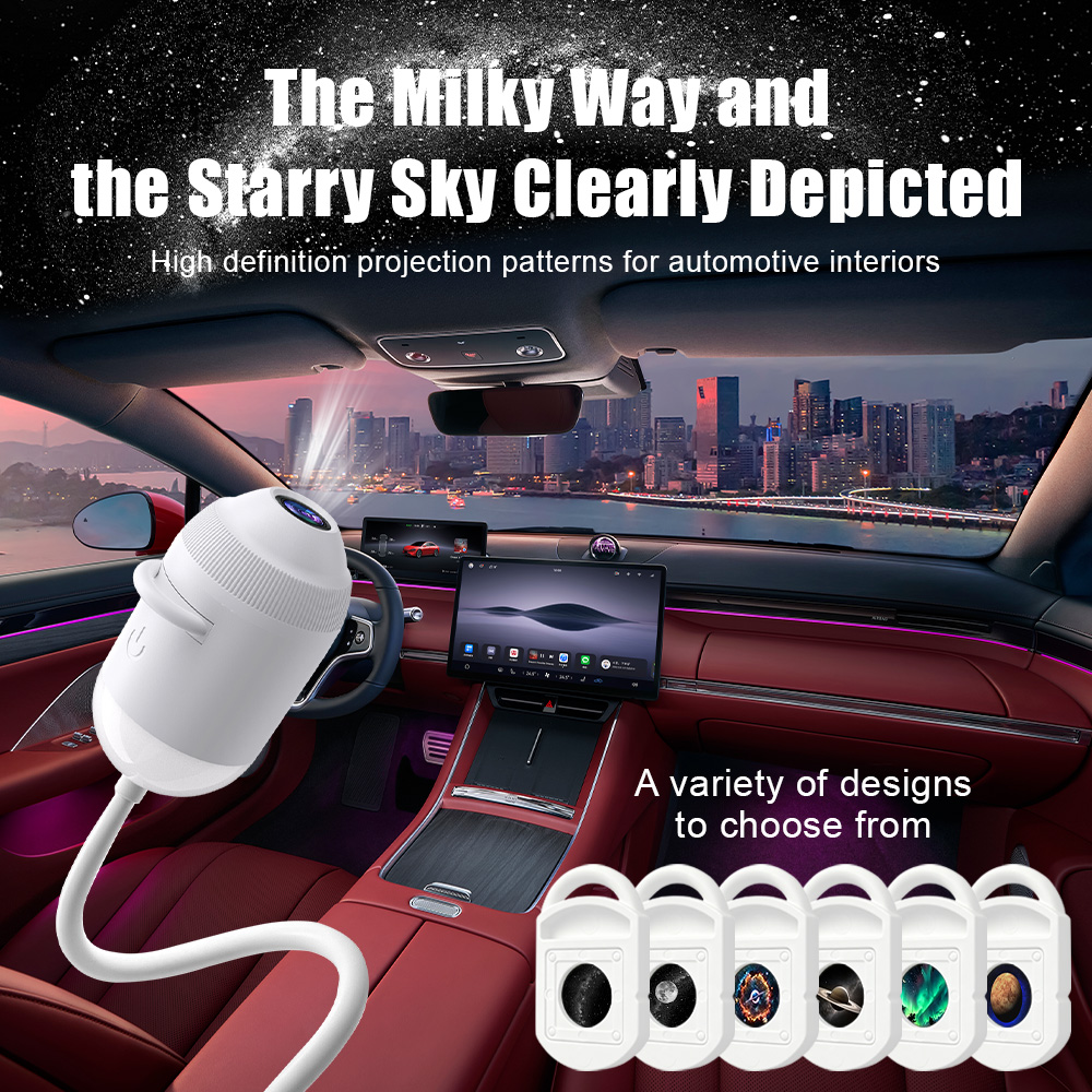 Star Projector Night - Auto USB Sterrenprojectorlamp 3/6/12/24 in 1
