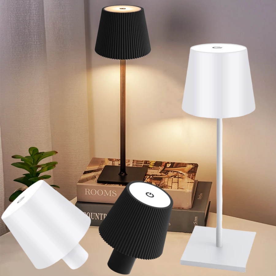 Colour Changing Bulb - Oplaadbare LED-bureaulamp Aanraakschakelaar 3 kleuren dimmen