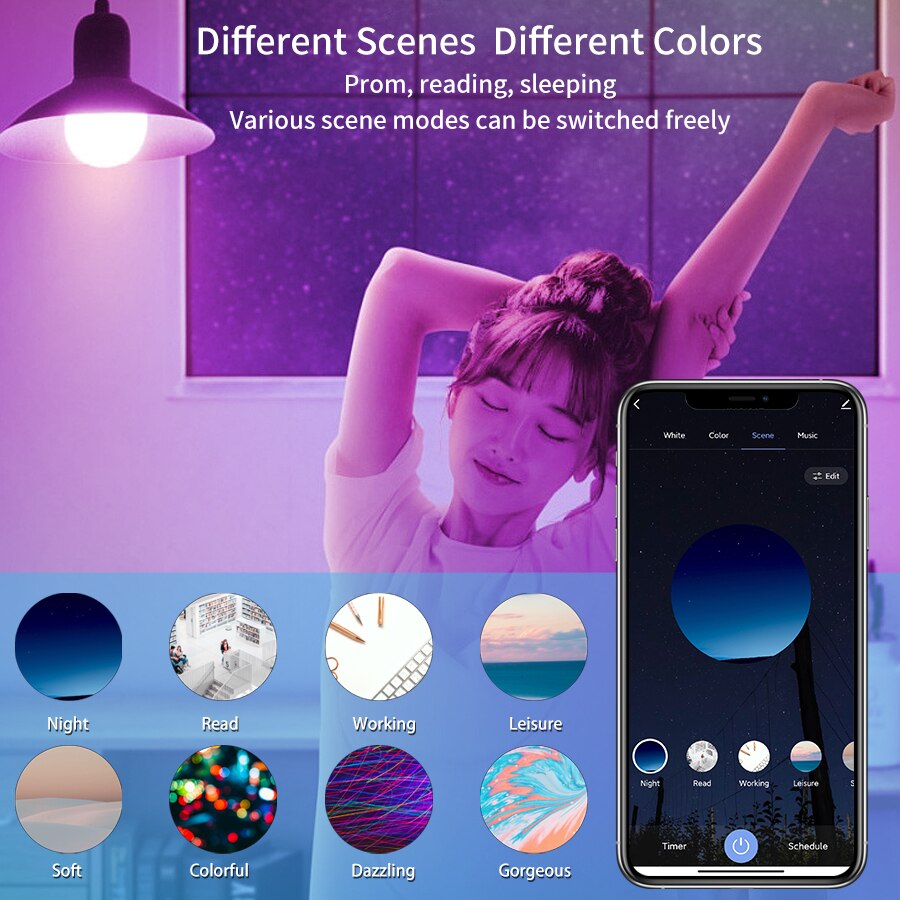 Tuya Bluetooth LED-lamp dimbaa - Colour Changing Bulb recensie en prijs