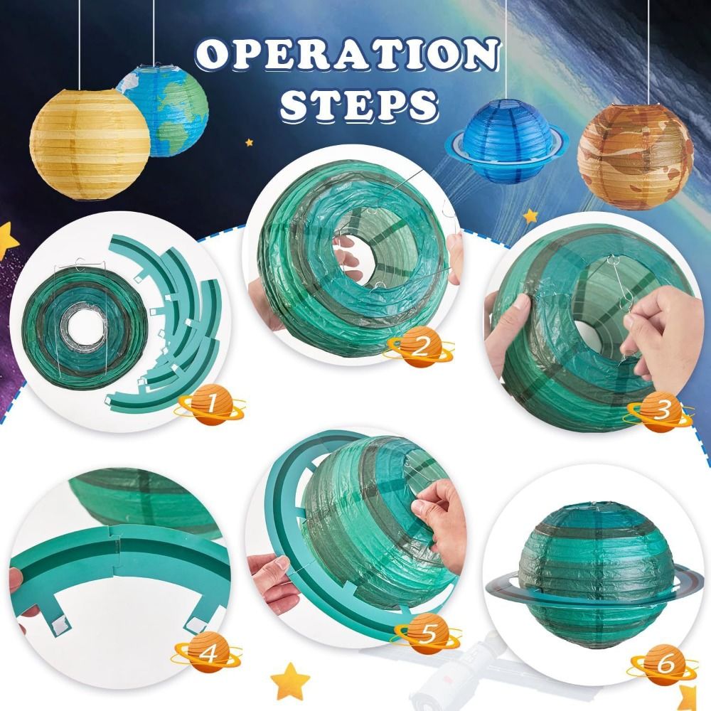 Galaxy Space Thema Hangende Pl - Lantern Paper Solar recensie en prijs