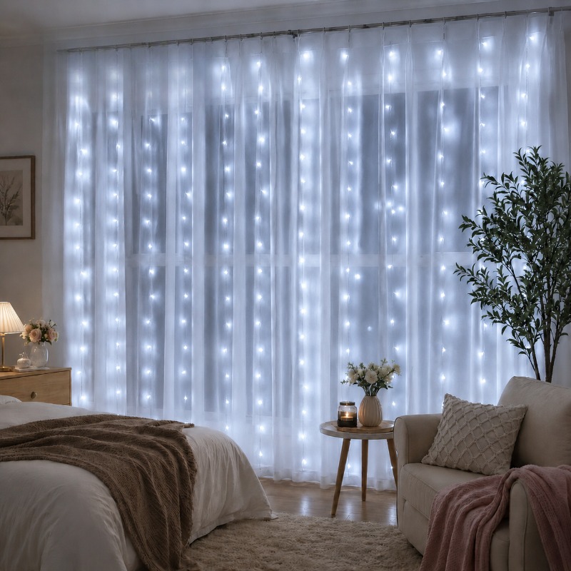 3/4/6m LED-gordijnverlichting, - Fairy Light Curtain recensie en prijs