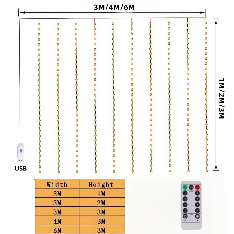 3/4/6m LED-gordijnverlichting, - Fairy Light Curtain recensie en prijs