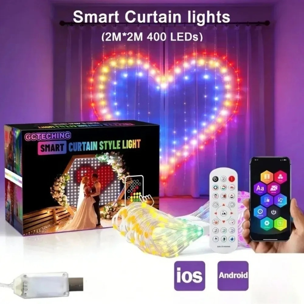 Slimme RGB LED-gordijnverlicht - Fairy Light Curtain recensie en prijs