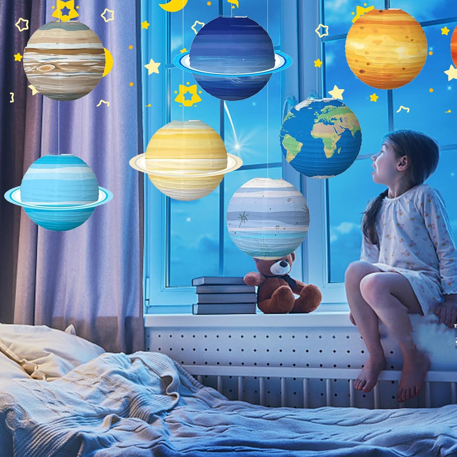 1 STKS Zonnestelsel Acht Plane - Lantern Paper Solar recensie en prijs