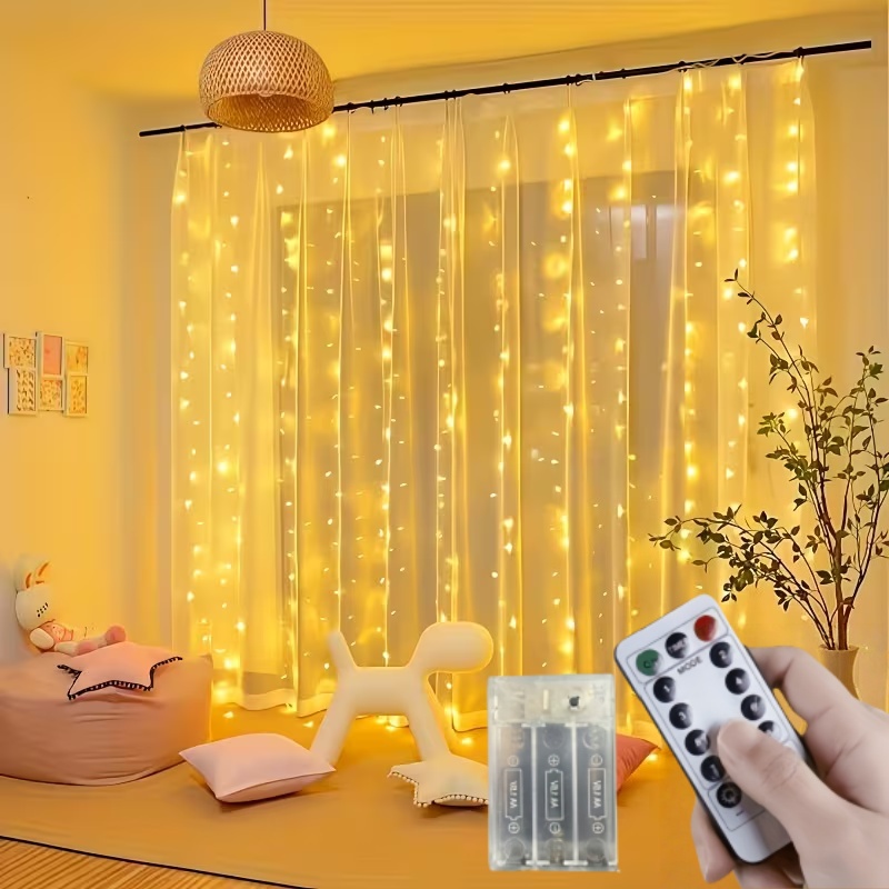 300/600 LED batterij-aangedrev - Fairy Light Curtain recensie en prijs