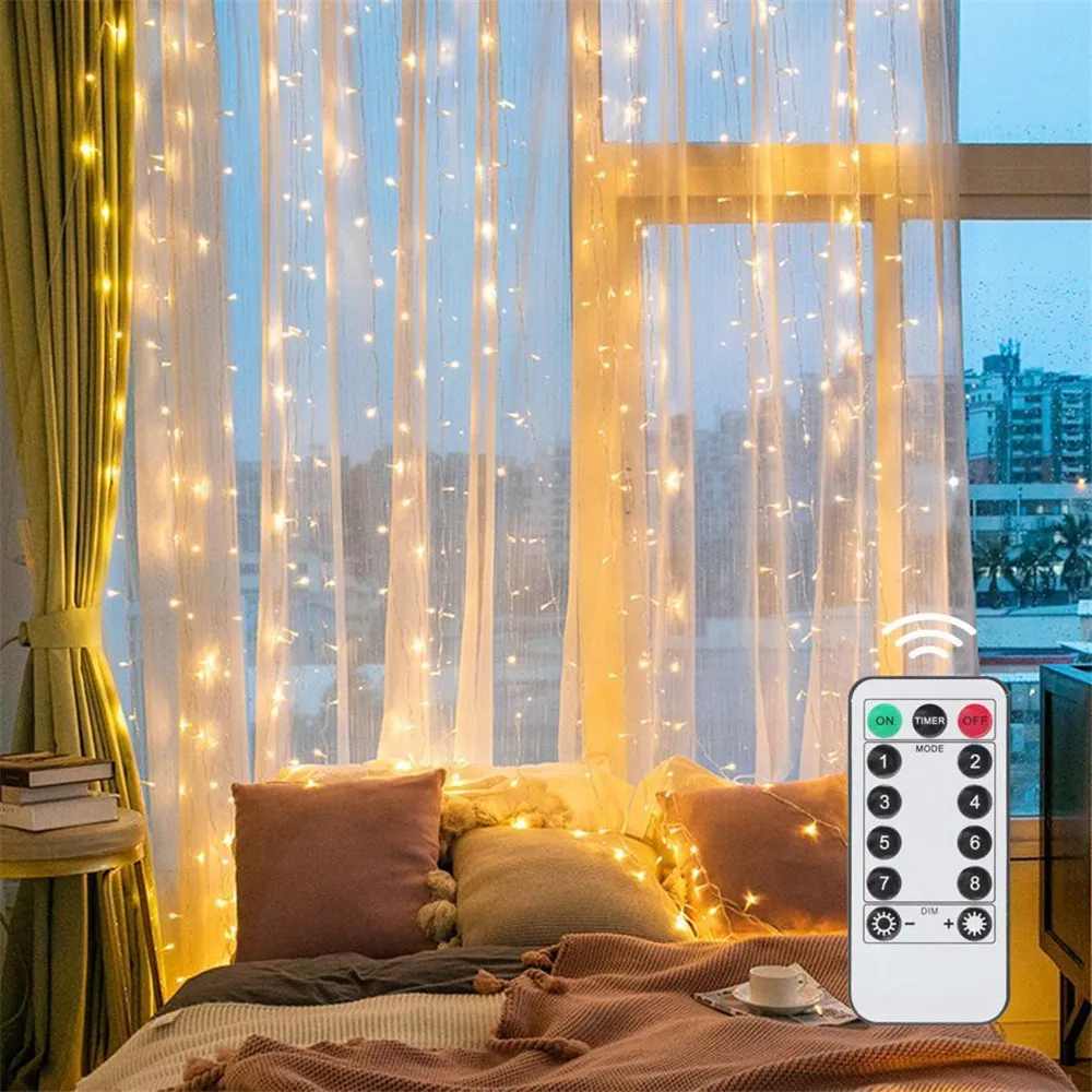 3/6M USB LED-gordijn 8 modi af - Fairy Light Curtain recensie en prijs